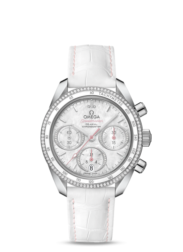 Omega Speedmaster Co-Axial 38 Stainless Steel / Diamond / MOP / Strap